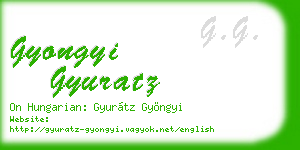 gyongyi gyuratz business card